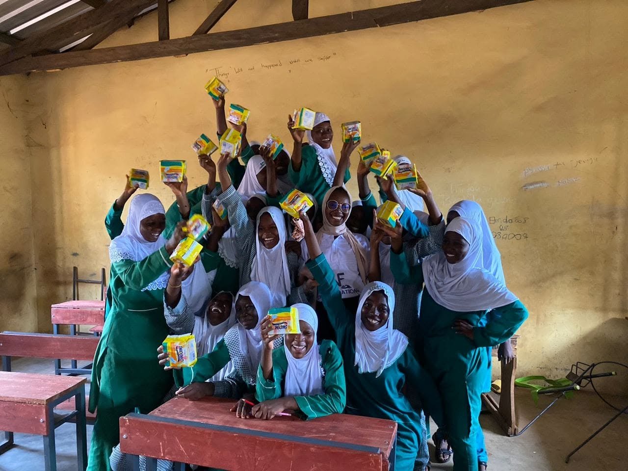 Students and members of the Dr. Nawwaf Foundation team after the session.